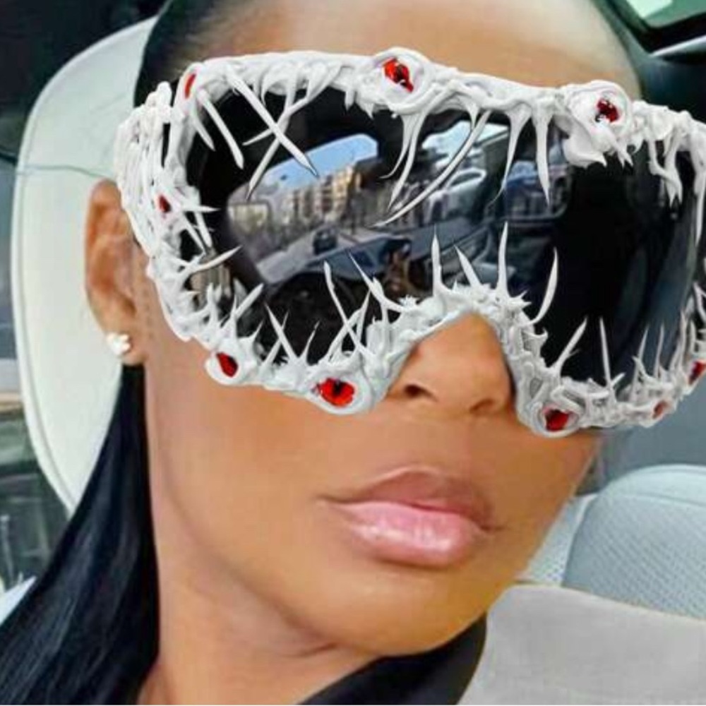 Never worn Oversized multi color sunglasses